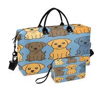 Line Puppy - Bolsa de viaje sin costuras para hombres y mujeres, bolsa de gimnasio con bolsa de almacenamiento, bolsa de fin de semana, bolsas de transporte para viajes, gimnasio, yoga, Line Puppy,