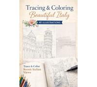 Line tracing and coloring book: Follow the Light Lines to Reveal Beautiful Scenes - improve drawing skills and learn perspectives - ink tracing book
