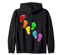 Línea Arte Pies Diversidad Inclusión Sudadera con Capucha