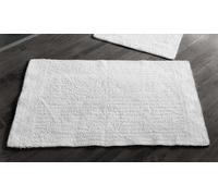 Linea Blanco Alfombrillas de Baño 60x100cm. Ambos Lados Puede Ser Utilizado