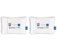 linea Böhmerwald 169600-39 - Almohada Plana, 40 x 60 cm, 90% de plumón y 10% de Plumas, Color Blanco (Paquete de 2)