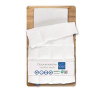 LINEA by böhmerwald Comfort - Edredón de plumón cálido y Suave, 200 x 200 cm, 90% plumón y 10% Pluma de Clase 1, Apto para alérgicos, Lavable a 60 °C, Fabricado en Alemania