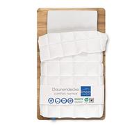 LINEA by böhmerwald Comfort - Edredón de plumón Ligero, 200 x 200 cm, 90% plumón y 10% Pluma de Clase 1, Apto para alérgicos, Lavable a 60 °C, Fabricado en Alemania