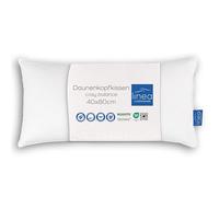 LINEA by böhmerwald Cosy - Almohada de Calidad Media, 40 x 80 cm, 70% Pluma de Clase 1 y 30% plumón Nuevo Suave, Apta para alérgicos, Lavable a 60 °C, Fabricada en Alemania