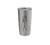 Línea continua: Manos en armonía Vaso térmico de acero inoxidable de doble pared