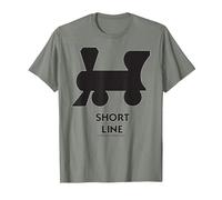Línea Corta Monopoly Camiseta, Hombre, Verde Militar Jaspeado, 3XL