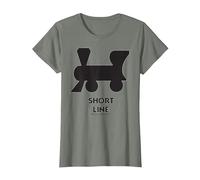 Línea Corta Monopoly Camiseta, Mujer, Verde Militar Jaspeado, S