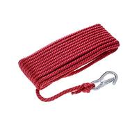 Línea de Anclaje de propropileno de múltiples filamentos Trenzados sólidos (MFP) 11736, 3/8 de diámetro x 50 pies de Largo, Color Rojo