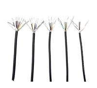 Línea de audio de canal UL2464, cable revestido de 24 AWG, telar de conector de cable de control de señal de cobre(6cores,10meter)