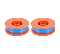 Línea de bobina para carrete de repuesto Flymo para Mini Trim Multi Trim 200 250 300 FLY020 compatible con 5137651-90 cabezal de recortadora de plástico naranja azul paquete múltiple (2 piezas)