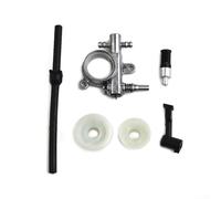 Línea de bomba de aceite y combinación de tornillo sin fin para motosierra 2500 de 25 cc utilizada en unidades basadas en motor chino. El juego incluye 6 componentes de mantenimiento