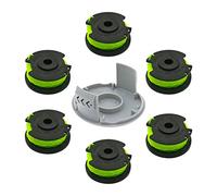 Línea de carrete de desbrozadora Ryobi RAC142 36 V, para RLT36B33 y RY36LT33A-0, repuesto de carrete de desbrozadora, 2 mm y 6,1 m (6 bobinas + 1 tapa)