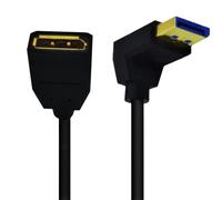 línea de conexión de la Placa Principal, Cable de extensión DP ángulo Recto 1,4 a 90 Grados, 8K/60 Hz, 4K/144, Macho a Hembra, DisplayPort(DO,30cm)