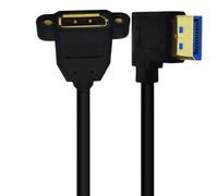 línea de conexión de la Placa Principal, Cable de extensión DP ángulo Recto 1,4 a 90 Grados, 8K/60 Hz, 4K/144, Macho a Hembra, DisplayPort(LE Screw,30cm)