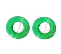 Línea de corte de hilo en material de nailon para tareas de mantenimiento del césped, incluyendo recorte y extracción de bordes de 1,6 mm y 2,0 mm, dos rollos de 30 m (1,6 mm verde)