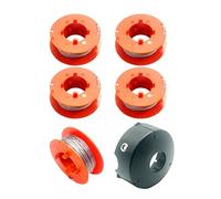 Línea de Descarga F016800175 Reemplazo para Recortadora de césped Bosch Art 23 26 30 Combitrim Easytrim, línea de Descarga automática de 8 Metros, con Tapa para F016L71088 (5 bobinas y 1 Tapa)