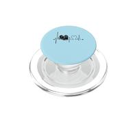 Línea de electrocardiograma de Latido del corazón del Perro maltés Los Perros Divertidos Son mi Cardio PopSockets PopGrip para MagSafe