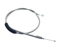 Línea de embrague plateada para motocicleta compatible con Harley Sportster Iron XL 883 1200 H XL883R PLC Dyna Softail Fat Boy Road King Cables Embrague Motocicleta Cable de embrague(140cm-55in)