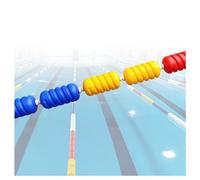 Línea de flotación de seguridad para piscina de 3.3 a 60 pies con 5 boyas, cuerda de seguridad resistente a las olas para piscinas comerciales, ideal para competiciones y actividades acuáticas