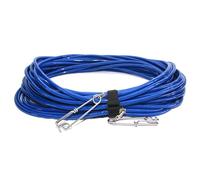 Línea de flotación for Pesca submarina de 30 Metros, Tubo de PVC Azul y Rojo con Cuerda de Seguridad de Dyneema for Buceo Libre.(Blue 30meters)