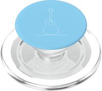 Línea de Guitarra acústica Minimalista - Azul PopSockets PopGrip para MagSafe