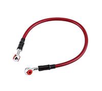 Línea de manguera de aceite de freno, Línea de freno de aceite trenzado para moto, Extremo de acero inoxidable(45cm -rojo)