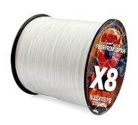 Línea de pesca blanca de 300 m, 8 hebras, multifilamento trenzado de polietileno resistente, para pesca
