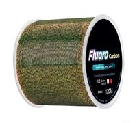 Línea de pesca de 120 m con tecnología de fibra de carbono para una mejor protección, 4 1334 31 libras líder para pescadores (3.5 puntos verdes café)