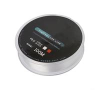Línea de pesca de fluorocarbono de 100 m con 4 13/34 32 libras de fuerza, línea suave para rendimiento invisible y de pesca (8.0-0.50mm-15.6 kg, blanco)