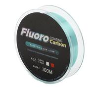 Línea de pesca de fluorocarbono de 100 m con líder de fibra de carbono 4 1 34 3 libras suave que ofrece baja visibilidad y fuerte rendimiento (2.5-0.26mm-5.4 kg verde)