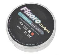 Línea de pesca de fluorocarbono de 100 m, material líder, invisible de baja visibilidad, resistente a la abrasión, alambre de fibra de carbono transparente, para trucha de agua dulce y salada (6.0