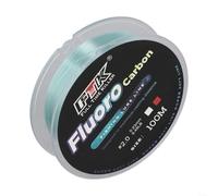 Línea de pesca de fluorocarbono de 100 m para pesca con señuelos con alta densidad, baja refracción de luz e integridad (2.0-0.23mm-4.3 kg verde)