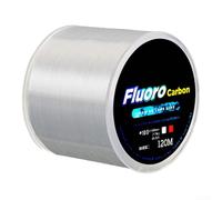 Línea de pesca de fluorocarbono de 120 m, líder de fibra de carbono mejorada para un corte suave del agua y resistencia (2.0 blanco)