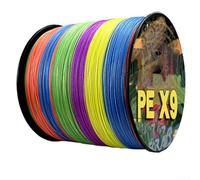 Línea de pesca de polietileno de 9 hebras de 100 m, línea principal de tracción súper fuerte para fundición de señuelos de surf de mar, revestimiento suave de baja memoria que reduce la fricción y el