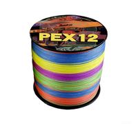 Línea de pesca de polietileno ultra fuerte de 12 hebras, 100 m, trenza para pesca en el mar de caza grande, señuelo de baja memoria, diámetro delgado, línea principal, trucha, lubina, 50 g (6.0