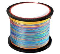 Línea de Pesca multifilamento PE for Carpa, 8 hebras, 4 Trenzados, 1000M, 3000M, Agua Salada para la Pesca en el mar(4X-Multicolor,1000M-4.0-60LB)