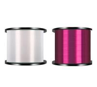 Línea De Pesca Nailon Monofilamento 1000M, 2 Uds., Principal Súper Resistente, Accesorios Agua Salada Invisible para la Pesca en el mar(White Red,0.285mm-3.0)