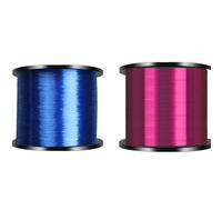 Línea De Pesca Nailon Monofilamento 1000M, 2 Uds., Principal Súper Resistente, Accesorios Agua Salada Invisible para la Pesca en el mar(Blue Red,0.370mm-5.0)