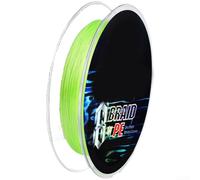 Línea de pesca trenzada de polietileno de 8 hebras de 100 m de longitud con revestimiento resistente a la abrasión y casi elástico para un uso eficaz de pesca (20/200 libras)