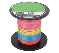 Línea de Pesca Trenzada PE, 4 Hebras, Resistente a la Abrasión, 500m, Colorida 1.0 - Alta Resistencia al Desgaste, Buena Penetración de Agua, Ideal para Pesca en Agua Dulce y (8.0)