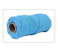 Línea de Proceso, Cordón Macramé Algodón 4mm Multicolor 100M(Blu)