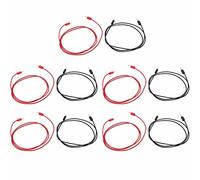 Línea de prueba de conector Banana, 5 juegos de Cable de prueba de conector Banana chapado en oro con conector de 2mm, conductividad B l, 30Vac 60Vdc Vol para electricidad