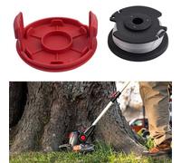 Línea de recortadora de bobina y cubierta de tapa para recortadoras Hyper Tough de 20 V máx. HT19-401-003-06/07, cuerda de nailon de 1,6 mm, 5,2 m, naranja