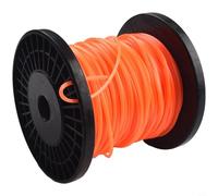 Línea de recortadora de cuerda redonda de nailon naranja para desbrozadoras eléctricas ligeras de alimentación manual, carrete de repuesto de cable de corte, 2.4 mm de diámetro (B)