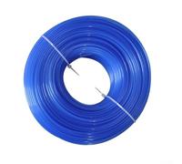 Línea de recortadora redonda de nailon de 1,6 mm para césped eléctrico y gasolina, repuesto de cuerda de corte azul resistente