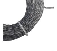 Línea de recortadora reforzada con núcleo compatible con la mayoría de recortadoras de césped eléctricas y desbrozadoras para 2.0-3.0 mm x 15 m por bobina, dos rollos en total (15 m x 2.4 mm x 2