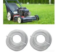 Línea de repuesto para cortacésped en construcción de acero para sistemas de alimentación de 2,4 mm, 2,7 mm, 3,3 mm y 3,5 mm, dos bobinas de 15 m (2,4 mm)