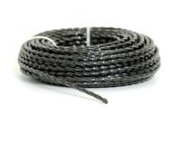 Línea de repuesto para recortadora de 2,4 mm de grosor, carrete de 15 metros para recortadoras de cuerda, alambre de corte de césped de jardín resistente