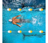 Línea de seguridad flotante ajustable para piscina de 28 m. Carril de natación perfecto para entrenamiento, fácil de instalar, ideal para seguridad en la piscina y práctica de natación.