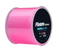 Línea de señuelo de pesca de 120 m con material de fluorocarbono para una mayor tensión y un rendimiento suave 4 1334 31 libras líder de fibra de carbono (6.0 rosa)